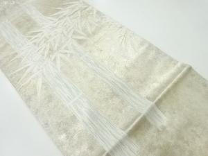 アンティーク　作家物　竹笹模様織出し袋帯（材料）